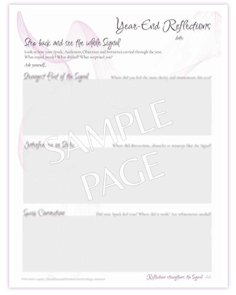 Cloud Sourced Strategy Scrollbook - Page 26 Year-End SAMPLE